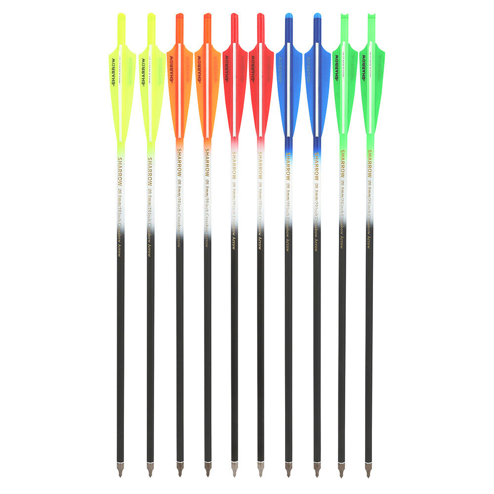 12pcs 16" 17" 18" 20" 22" Crossbow Bolts Carbon Arrows Vanes Bow Archery Hunting Shoot